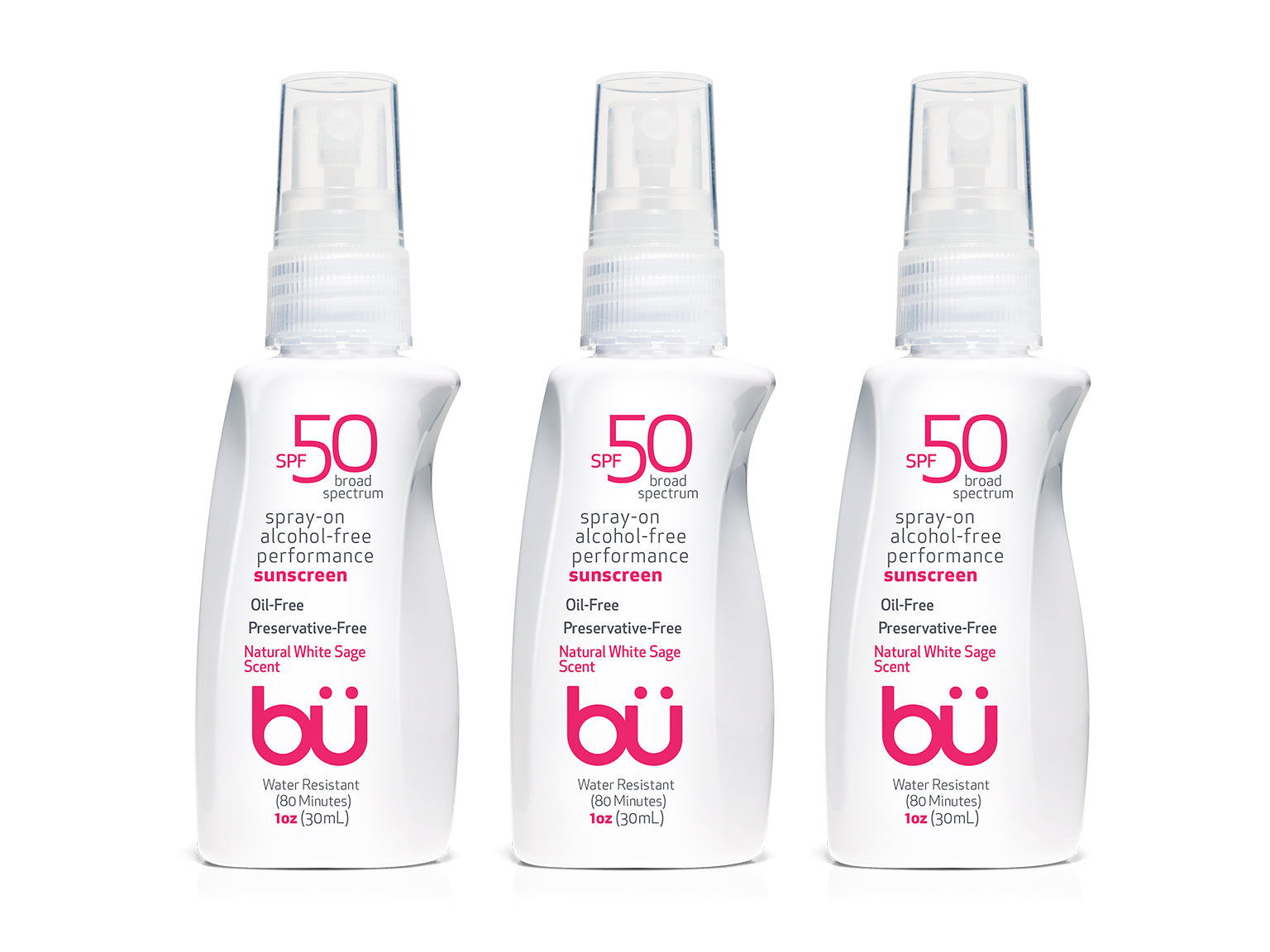 3 Pack - Bu SPF 50 with Natural Essence of White Sage 1oz